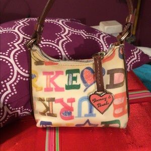 Rare Vintage Dooney & Bourke White Bitsy MiniBag